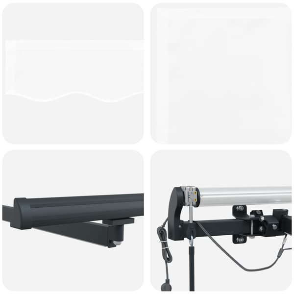 Markis tyg med Vit 300 x 250 cm Polyester