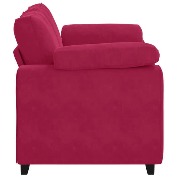 Tvåsitssoffa vinröd 160x77x82 cm sammet