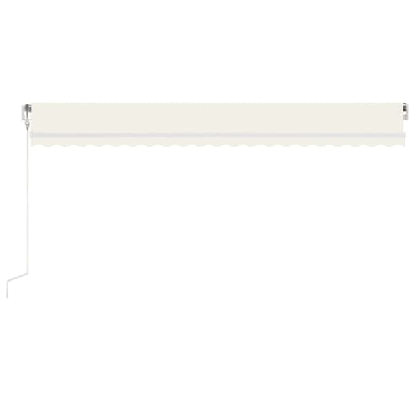 Automatisk markis 500x300 cm gräddvit