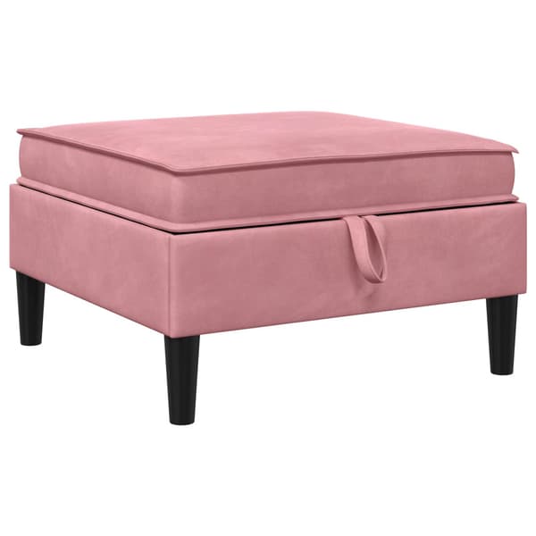 Soffpuff med förvaring Rosa Sammet