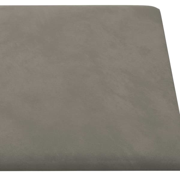 Väggsänggavel 12 pcs Ljusgrå 30 x 30 cm Sammet