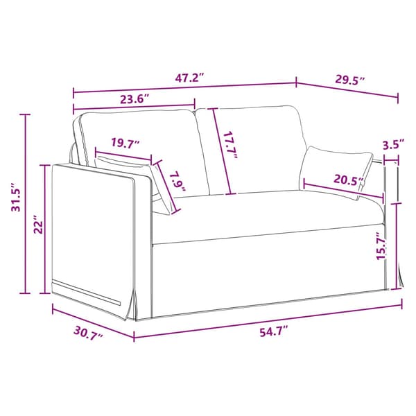 Soffa Mörkgrå 139 x 78 x 80 cm tyg