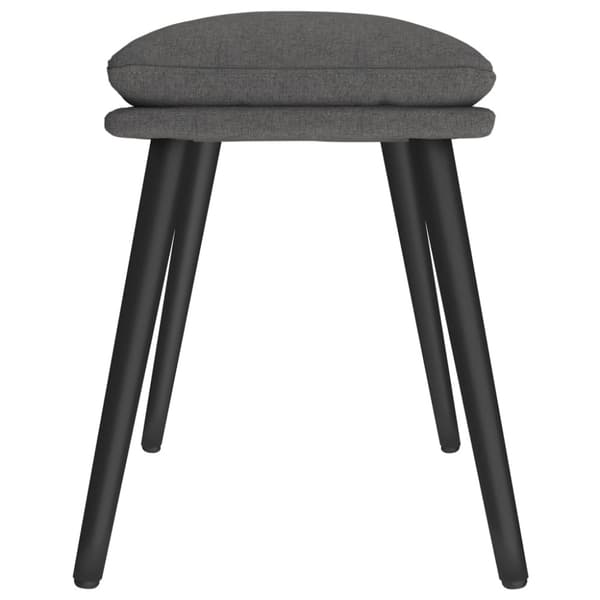Fotpall mörkgrå 45x29,5x35 cm tyg
