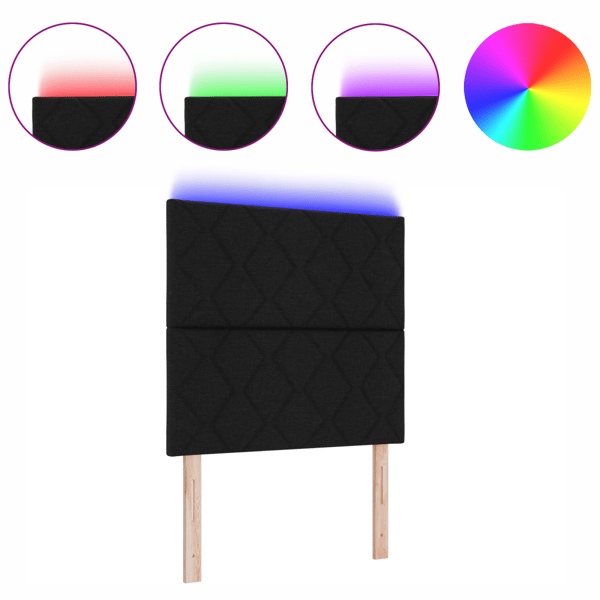 LED huvuddyna Svart tyg