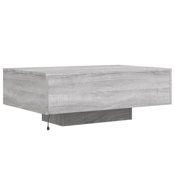 Soffbord med LED grå sonoma 85x55x31 cm