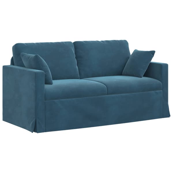 Soffa Blå 158 x 78 x 80 cm Sammet