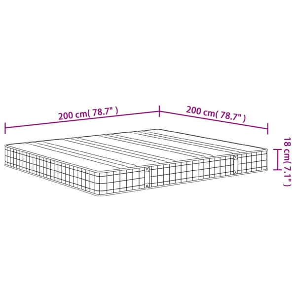 Bonellresårmadrass medium 200x200 cm