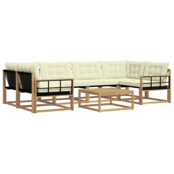 Utomhussoffset 7 pcs Vit och grädde 79 x 79 x 37 cm