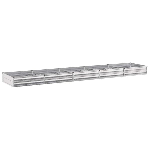 Höjd Trädgårdsbädd Silver 400 x 80 x 24 cm galvaniserad