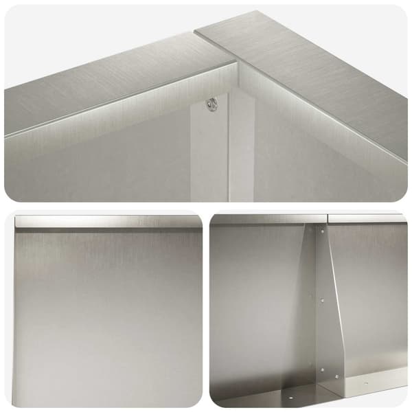 Stödvägg 8 st 300 x 100 x 40 cm Rostfritt stål Silver