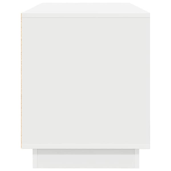 TV-bänk med LED-lampor vit 100x41x50 cm