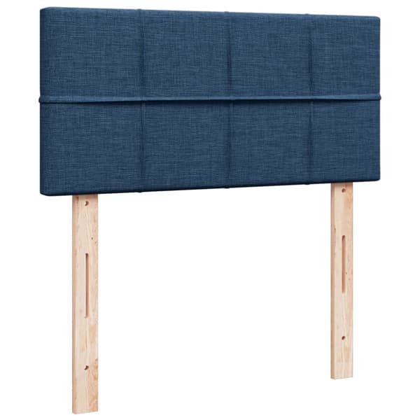 Ramsäng med madrass blå 100x200 cm tyg