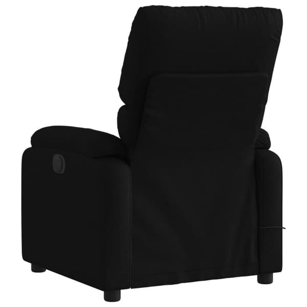 Massagefåtölj svart tyg