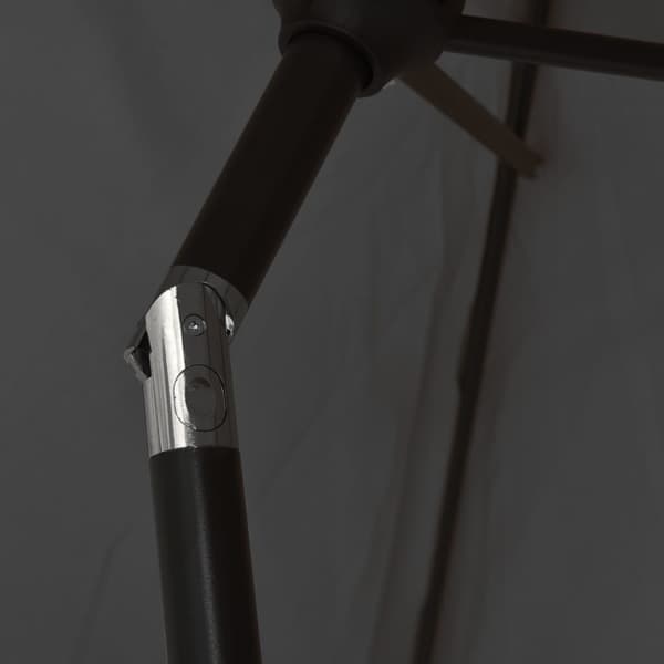 Parasoll antracit 200x224 cm aluminium