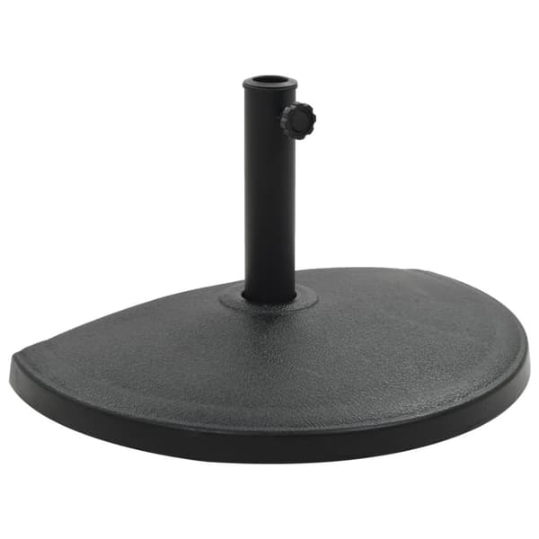 Parasollfot halvrund polyresin 15 kg svart