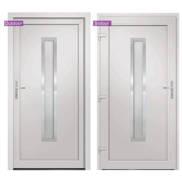 Ytterdörr vit 108x200 cm PVC
