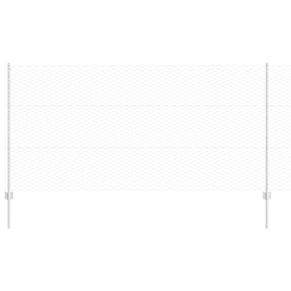 Stängsel med stolpe Silver 1,2 x 25 m Stål