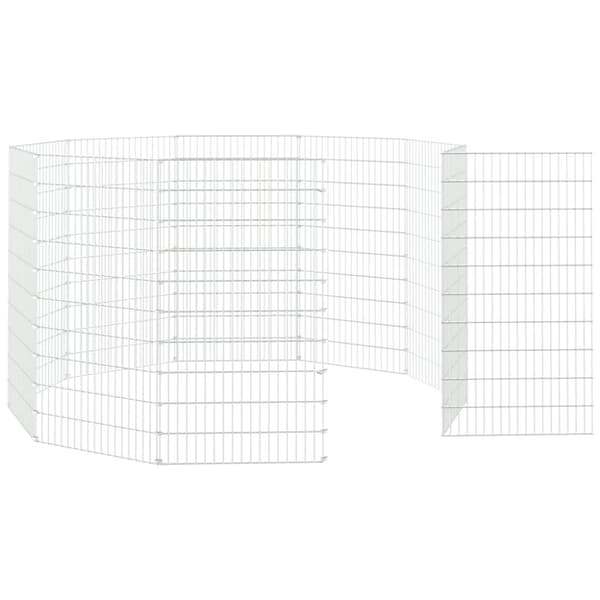 Husdjursbur 10-panel 54x100 cm galvaniserat järn