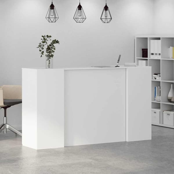 Receptionsdisk vit 180x50x103,5 cm konstruerat trä