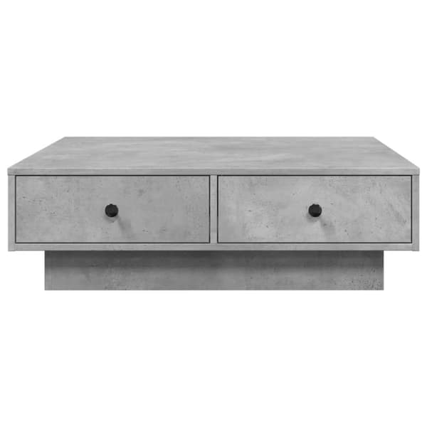 Soffbord betonggrå 90x90x28 cm konstruerat trä