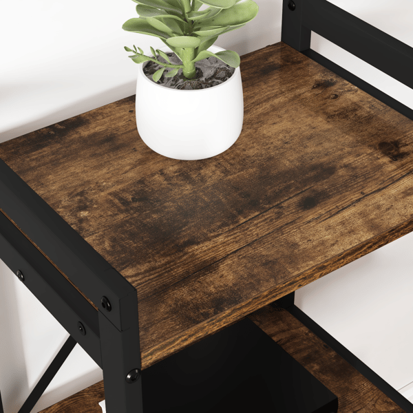 Hyllsystem Rökt ek 40 x 30 x 85 cm Konstruerat trä