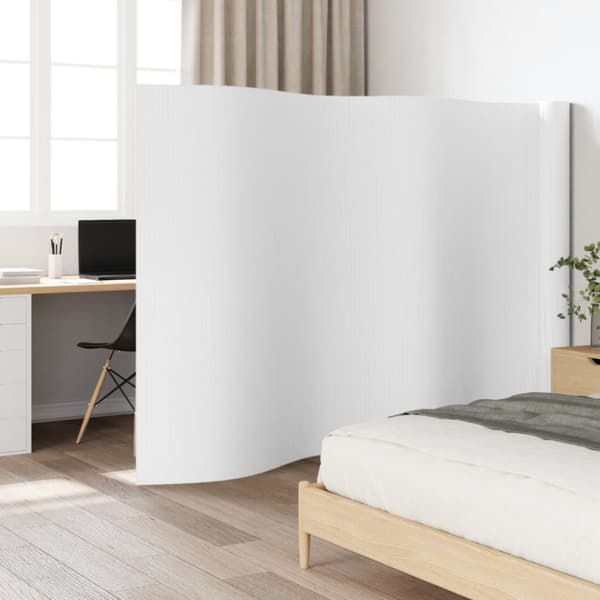 Rumsavdelare vit bredd 800 cm höjd 165 cm bambu