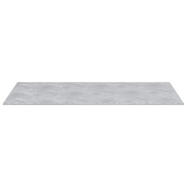 Trappsteg Rektangulär 2 pcs Silver 50 x 25 cm Aluminium