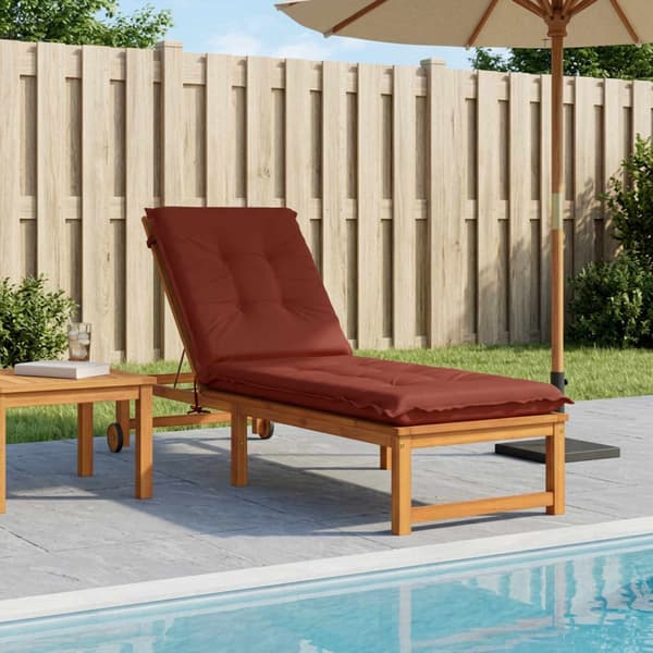 Solstol Kudde GEMERT 100% Polyester Röd 190 x 50 x 9 cm
