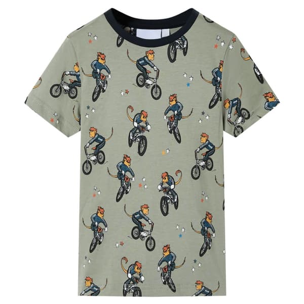 Barnpyjamas med korta ärmar ljus khaki 92