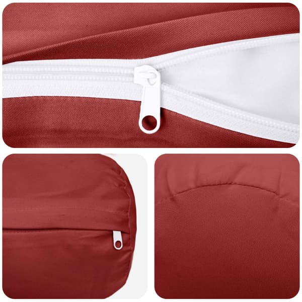 Kuddöverdrag 2 st HEERLEN Vinröd Ø 15 x 40 cm Polyester