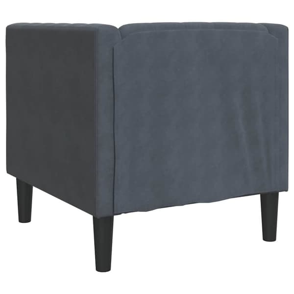 Soffa Mörkgrå 74,5 x 71 x 70,5 cm Sammet