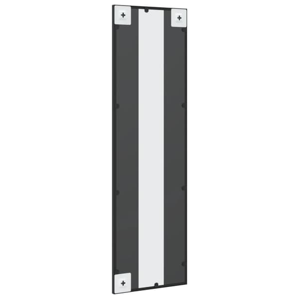 Väggspegel svart 30x100 cm rektangulär järn