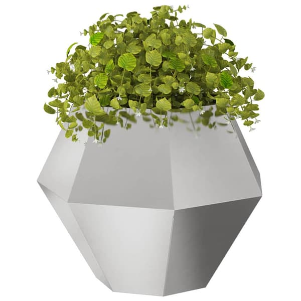 Planteringskärl 2 pcs Silver 75 x 75 x 60 cm Rostfritt stål