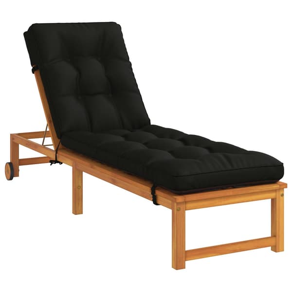 Solstol Kudde VIANEN 100% Polyester Svart 200 x 50 x 8 cm