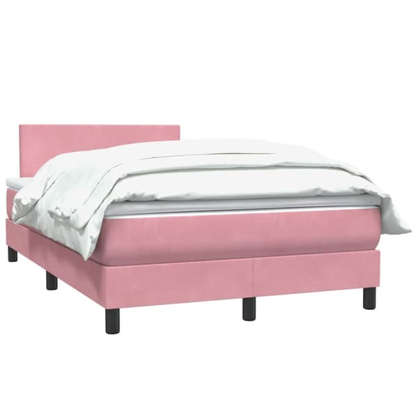 Ramsäng med madrass rosa 120x220 cm sammet