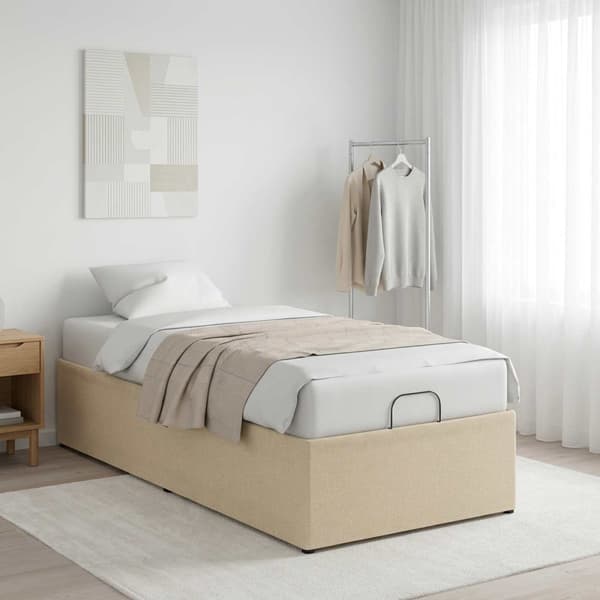Elektrisk Justerbar Säng Ram Gräddvit 200 x 100 x 33,5 cm Stål