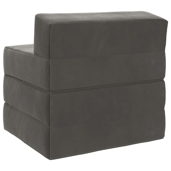 Fällbar Soffbed Mörkgrå 200 x 70 x 15 cm Sammet
