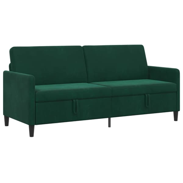 Soffa med förvaring Mörkgrön 192 x 78 x 87 cm Polyester