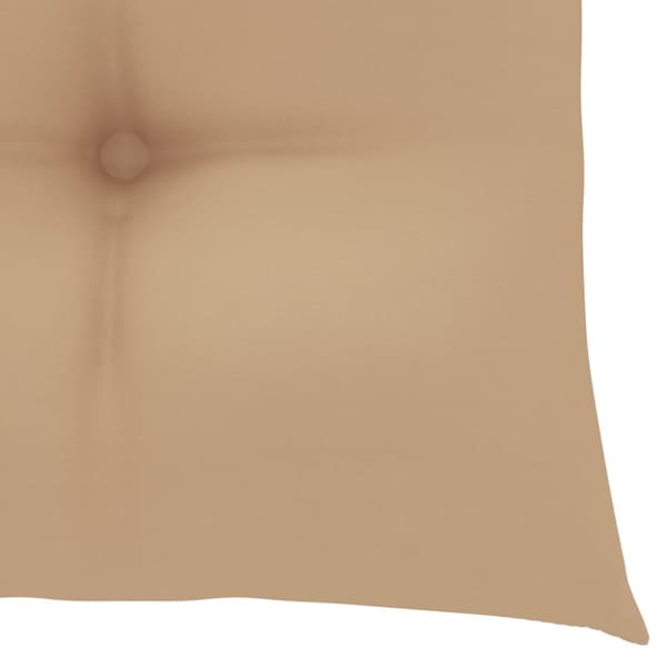 Trädgårdsstolar 2 st med beige dynor massiv teak