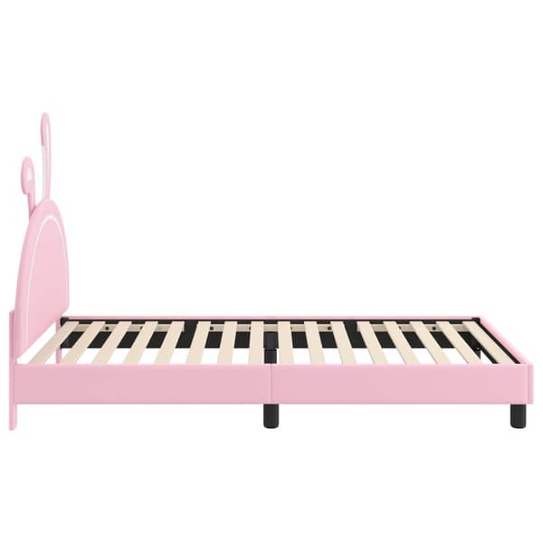 Barnsängram med sänggavel Rosa 90 x 190 cm PU