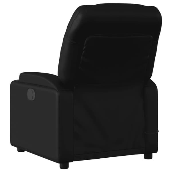 Massagefåtölj svart konstläder