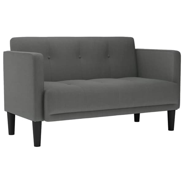 Loveseat soffa mörkgrå 111 cm tyg
