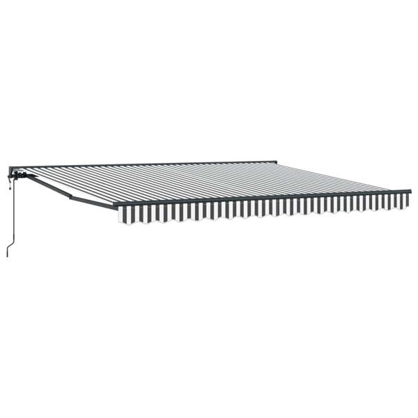 Markisram Antracit och vitt 400 × 300 cm