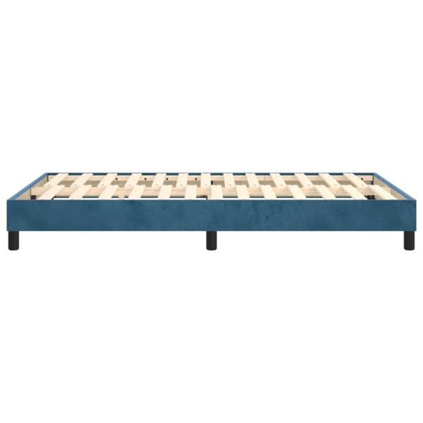 Boxspring-sängram mörkblå 120x200 cm sammet