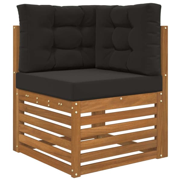 Utomhus Soffa Kudde 3 pcs Svart Polyester