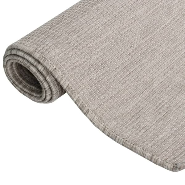 Utomhusmatta plattvävd 80x150 cm ljusgrå