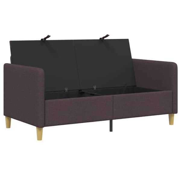 Soffa med förvaring Mörkbrun 152 x 78 x 87 cm Polyester