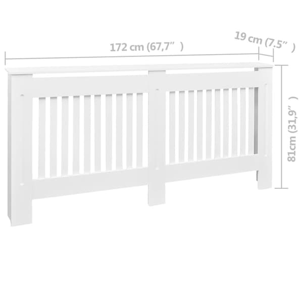 Elementskydd vit MDF 172 cm