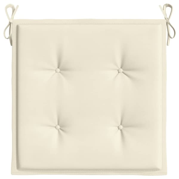 Stolsdynor 2 st gräddvit 40x40x4 cm oxfordtyg