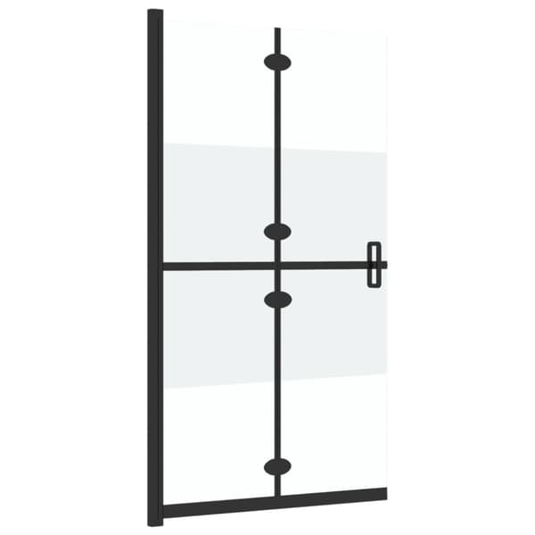 Vikbar duschvägg med halvfrostat ESG-glas 110x190 cm